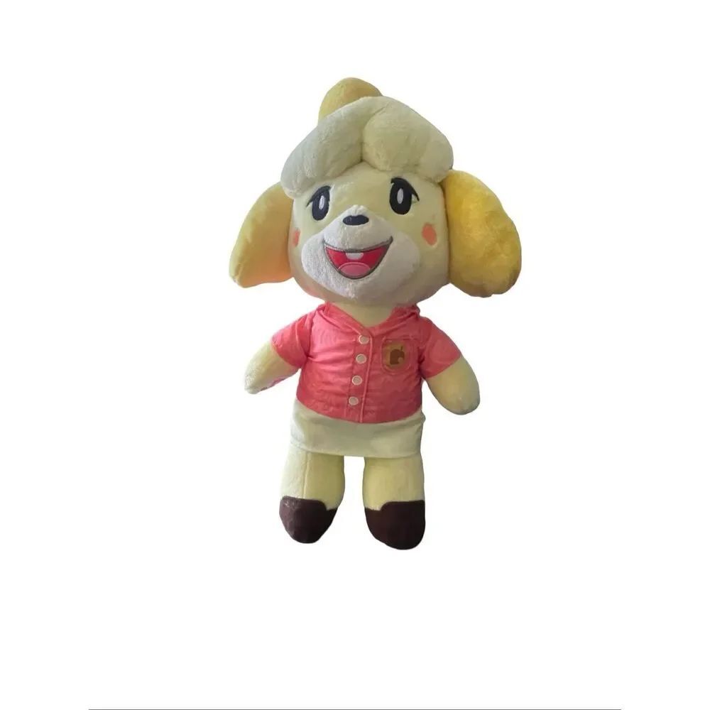 Build-A-Bear Workshop Yellow Pink Animal Crossing Isabelle Stuffed Plush Toy 15"